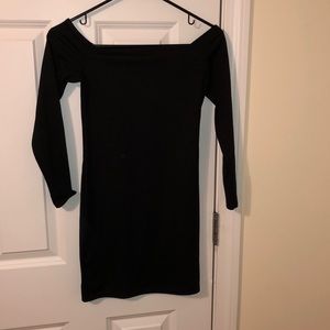 PLT Off the shoulder black cocktail dress! NWOT